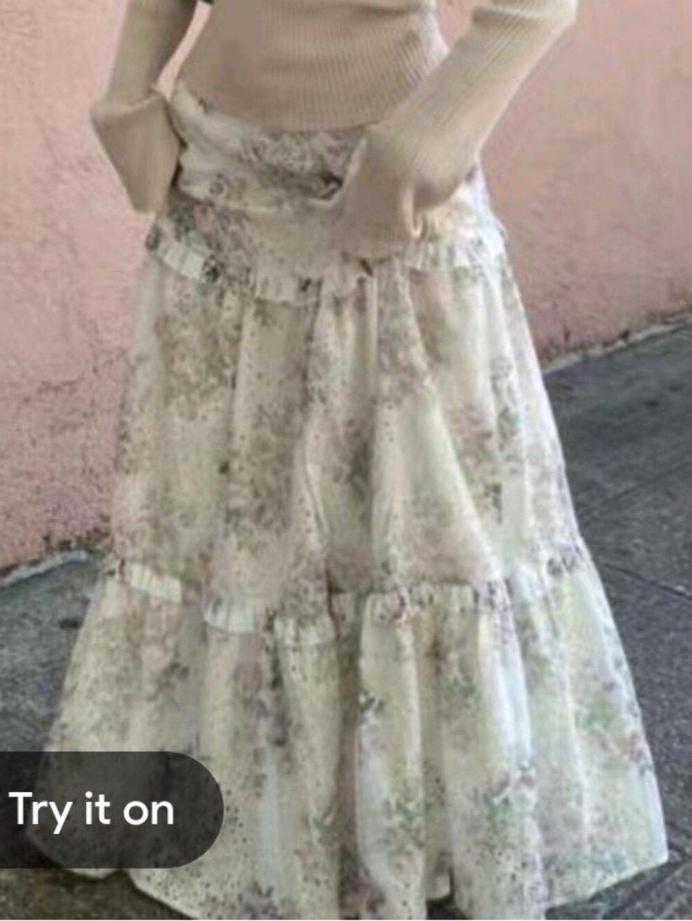 Solitaire White Floral Eyelet Tiered Maxi Skirt